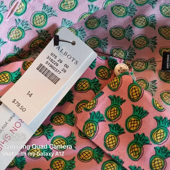 Talbot's Sleeveless Pineapple Shirt for Women - Picture 6 of 8